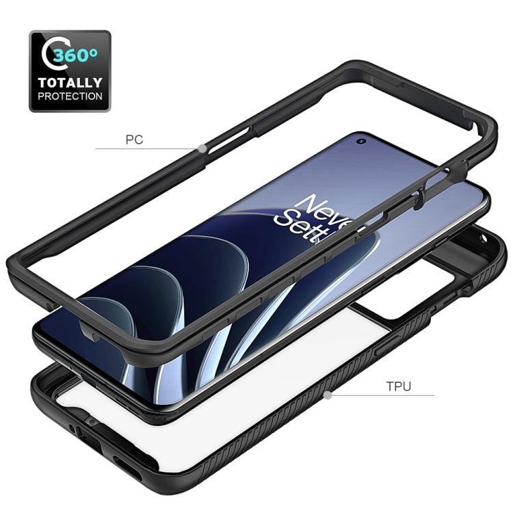 For OnePlus 10 Pro Starry Sky Solid Color Shockproof TPU Clear PC Phone Case(Sky Blue) - OnePlus Cases by PMC TechLife | Online Shopping South Africa | PMC TechLife