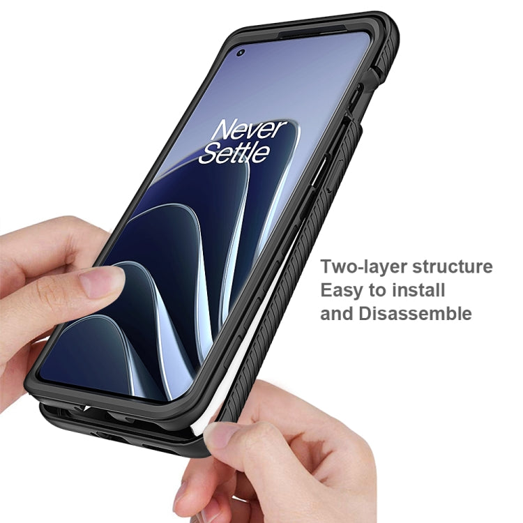 For OnePlus 10 Pro Starry Sky Solid Color Shockproof TPU Clear PC Phone Case(Sky Blue) - OnePlus Cases by PMC TechLife | Online Shopping South Africa | PMC TechLife