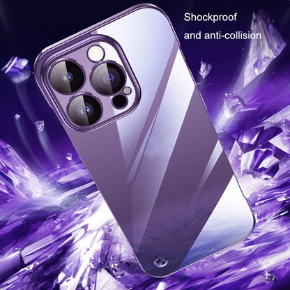 For iPhone 13 Pro Max Electroplating Frameless Clear PC Phone Case(Purple) - iPhone 13 Pro Max Cases by PMC Jewellery | Online Shopping South Africa | PMC Jewellery | Buy Now Pay Later Mobicred