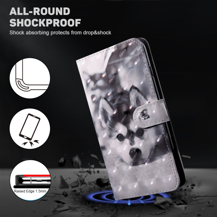 For Honor 50 3D Painted Leather Phone Case(Husky) - Honor Cases by PMC Jewellery | Online Shopping South Africa | PMC Jewellery