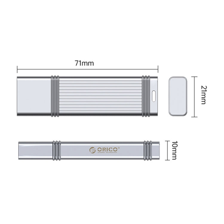 ORICO 32GB USB-A USB3.2 Gen1 USB Flash Drive, Read 260MB/s, Write 50MB/s (Silver) - free shipping - PMC Jewellery - Order now!