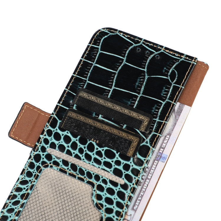 For Honor X8 5G Crocodile Top Layer Cowhide Leather Phone Case(Green) - Honor Cases by PMC TechLife | Online Shopping South Africa | PMC TechLife | Buy Now Pay Later Mobicred