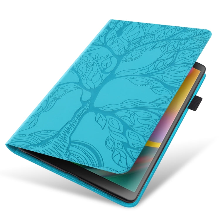 For Lenovo Tab P11 Pro Gen 2 Life Tree Series Horizontal Flip Leather Case with Holder(Lake Blue) - Lenovo by PMC TechLife | Online Shopping South Africa | PMC TechLife