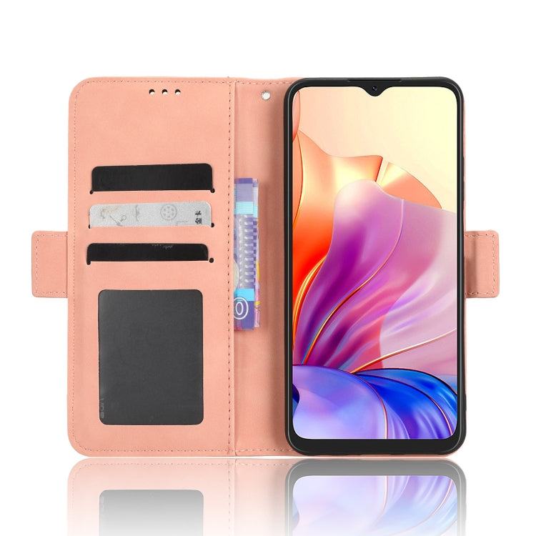 For Blackview OSCAL C80 Skin Feel Calf Texture Card Slots Leather Phone Case(Pink) - More Brand by PMC Jewellery | Online Shopping South Africa | PMC Jewellery