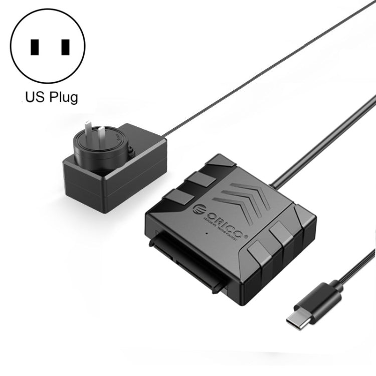 ORICO UTS1 Type-C / USB-C USB 3.0 2.5-inch SATA HDD Adapter with 12V 2A Power Adapter, Cable Length:0.5m(US Plug) - free shipping - PMC Jewellery - Order now!