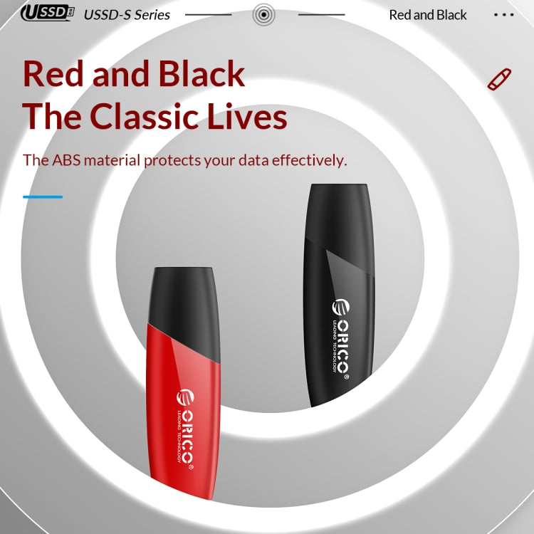 ORICO USB Solid State Flash Drive, Read: 520MB/s, Write: 450MB/s, Memory:256GB, Port:USB-A(Red) - free shipping - PMC Jewellery - Order now!