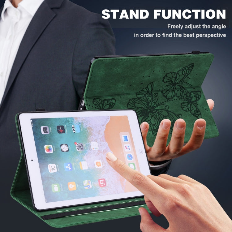 For Realme Pad X Embossed Butterfly Pattern Leather Tablet Case(Green) - Realme by PMC TechLife | Online Shopping South Africa | PMC TechLife | Buy Now Pay Later Mobicred