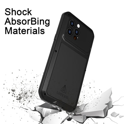 For iPhone 14 Pro Max LOVE MEI Metal Shockproof Life Waterproof Dustproof Phone Case(Silver) - iPhone 14 Pro Max Cases by LOVE MEI | Online Shopping South Africa | PMC Jewellery