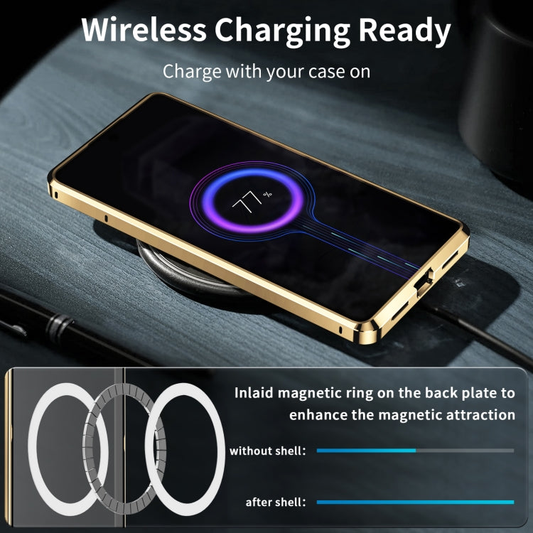For Google Pixel 8a MagSafe Magnetic Frosted Metal Phone Case(Gold) - Google Cases by PMC TechLife | Online Shopping South Africa | PMC TechLife | Buy Now Pay Later Mobicred