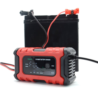 FOXSUR 6A 12V Motorcycle / Car Smart Battery Charger, Plug Type:US Plug(Red) - Battery Charger by FOXSUR | Online Shopping South Africa | PMC Jewellery | Buy Now Pay Later Mobicred