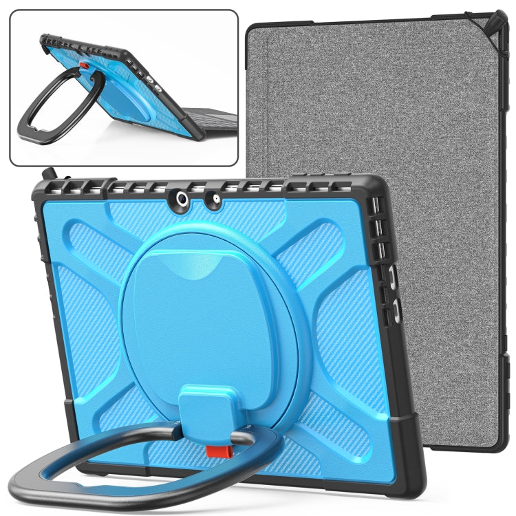 For MicroSoft Surface Pro 9 / 10 / 11 Handle Rotatable Kickstand Shockproof Tablet Case(Blue) - Others by PMC TechLife | Online Shopping South Africa | PMC TechLife | Buy Now Pay Later Mobicred