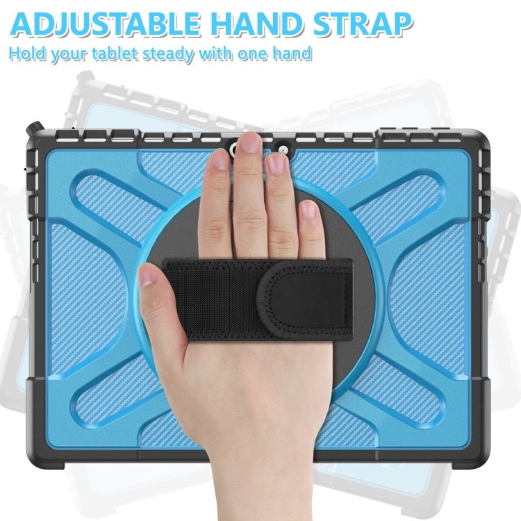 For MicroSoft Surface Pro 9 / 10 / 11 Rotatable Kickstand Grip Shockproof Tablet Case(Blue) - Others by PMc TechLife | Online Shopping South Africa | PMc TechLife | Buy Now Pay Later Mobicred