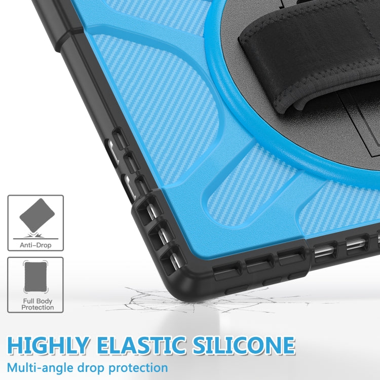 For MicroSoft Surface Pro 9 / 10 / 11 Rotatable Kickstand Grip Shockproof Tablet Case(Blue) - Others by PMc TechLife | Online Shopping South Africa | PMc TechLife | Buy Now Pay Later Mobicred