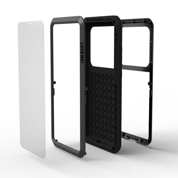 For Galaxy S20 Ultra LOVE MEI Metal Shockproof Water-resistant Dustproof Protective Case(Black) - Galaxy Phone Cases by LOVE MEI | Online Shopping South Africa | PMC TechLife | Buy Now Pay Later Mobicred