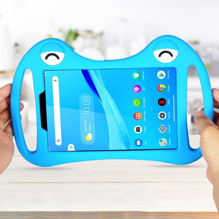 For TCL Tab 8 4G Cartoon Silicone Shockproof Protective Tablet Case with Stand & Handheld(Blue) - Others by PMC TechLife | Online Shopping South Africa | PMC TechLife | Buy Now Pay Later Mobicred