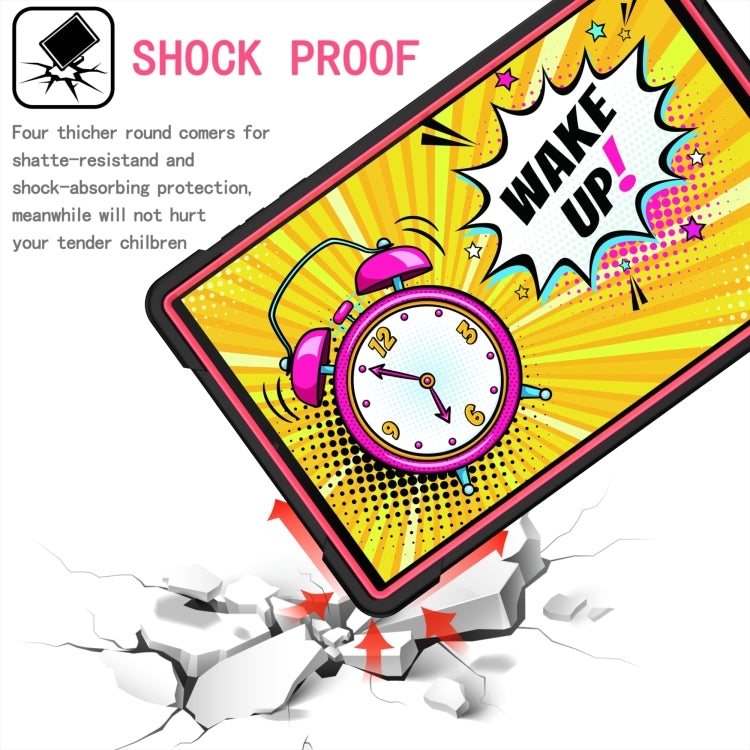 For Lenovo Tab M10 HD 2nd Gen Silicone + PC Bracelet Holder Tablet Case(Black + Rose Red) - Lenovo by PMC TechLife | Online Shopping South Africa | PMC TechLife | Buy Now Pay Later Mobicred