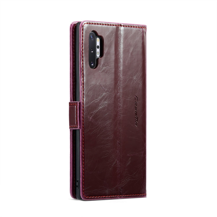 For Samsung Galaxy Note10+ CaseMe 003 Crazy Horse Texture Leather Phone Case(Wine Red) - Galaxy Phone Cases by CaseMe | Online Shopping South Africa | PMC Jewellery | Buy Now Pay Later Mobicred