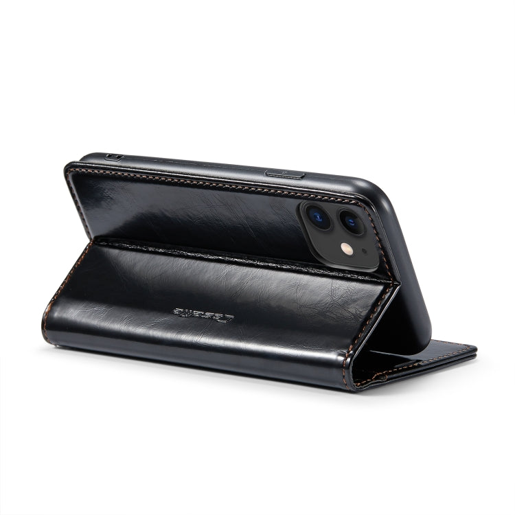 For iPhone 11 CaseMe 003 Crazy Horse Texture Leather Phone Case(Black) - iPhone 11 Cases by CaseMe | Online Shopping South Africa | PMC Jewellery | Buy Now Pay Later Mobicred