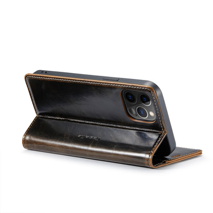 For iPhone 12 CaseMe 003 Crazy Horse Texture Leather Phone Case(Coffee) - iPhone 12 / 12 Pro Cases by CaseMe | Online Shopping South Africa | PMC Jewellery | Buy Now Pay Later Mobicred