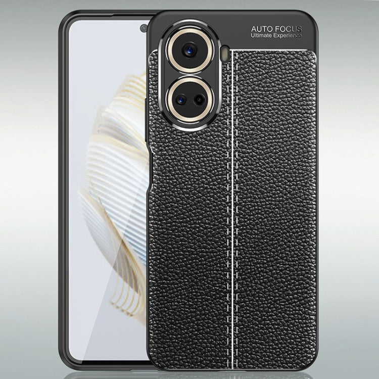 For Huawei nova 10 SE Litchi Texture Shockproof TPU Phone Case(Black) - Huawei Cases by PMC TechLife | Online Shopping South Africa | PMC TechLife