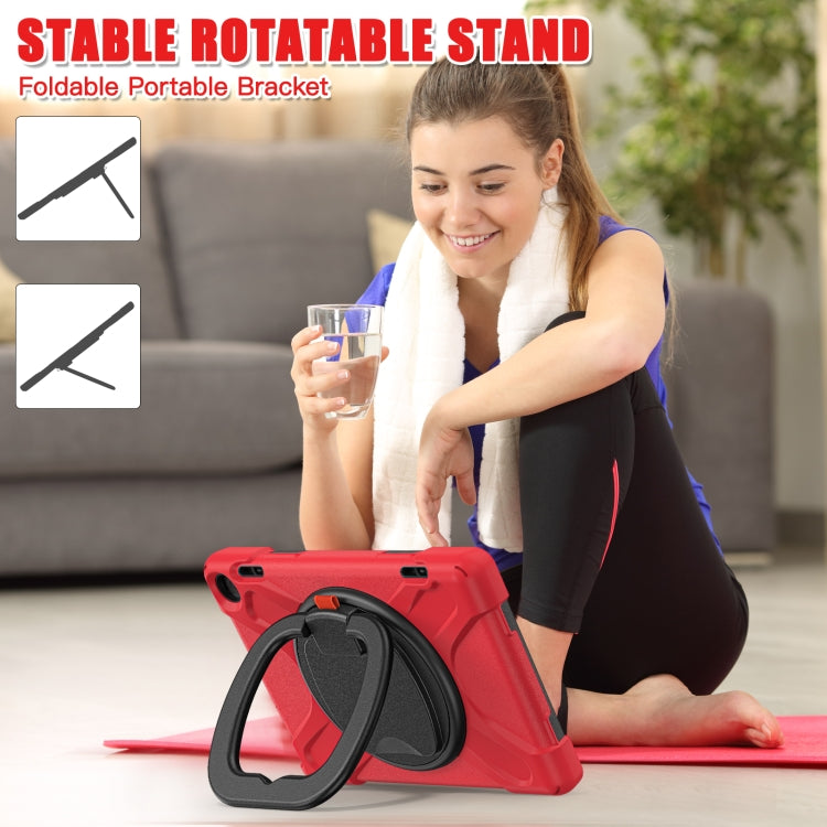 For Amazon Fire HD 8 2022 Silicone + PC Protective Tablet Case with Holder & Shoulder Strap(Red) - Amazon by PMC TechLife | Online Shopping South Africa | PMC TechLife | Buy Now Pay Later Mobicred