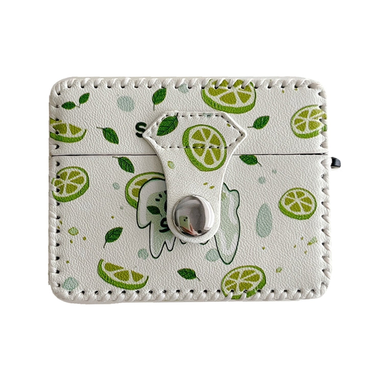 For AirPods Pro PU Leather Wireless Earphone Case(Lemon) - For AirPods Pro by PMC Jewellery | Online Shopping South Africa | PMC Jewellery | Buy Now Pay Later Mobicred