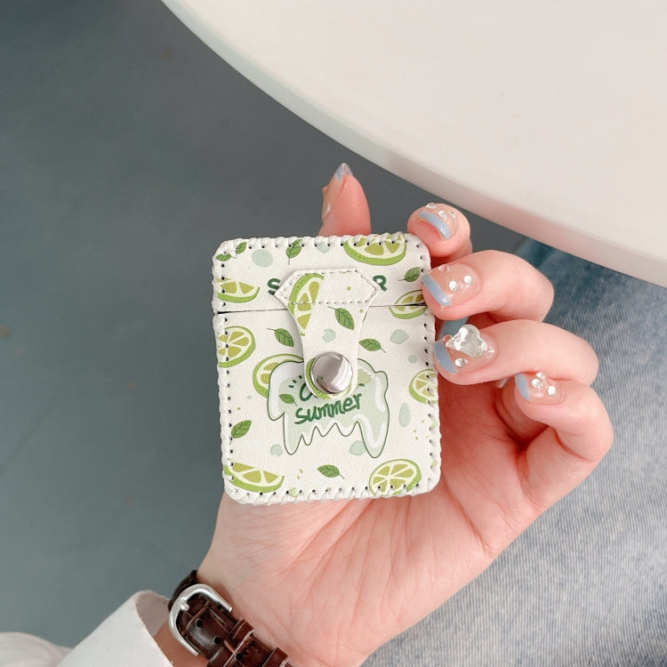 For AirPods Pro PU Leather Wireless Earphone Case(Lemon) - For AirPods Pro by PMC Jewellery | Online Shopping South Africa | PMC Jewellery | Buy Now Pay Later Mobicred