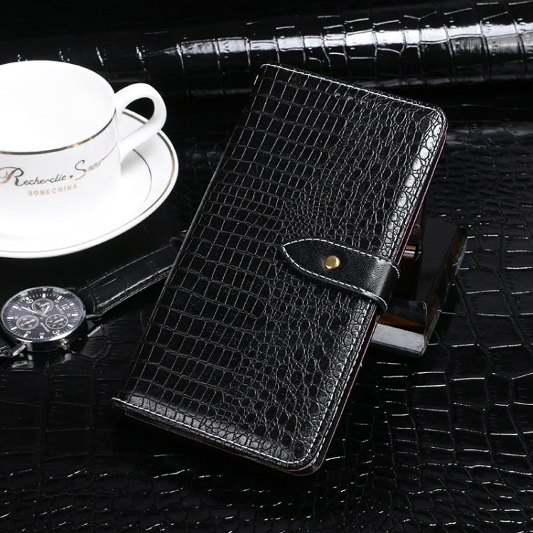 For Blackview BV9800 Pro idewei Crocodile Texture Horizontal Flip Leather Case with Holder & Card Slots & Wallet(Black) - More Brand by idewei | Online Shopping South Africa | PMC TechLife | Buy Now Pay Later Mobicred