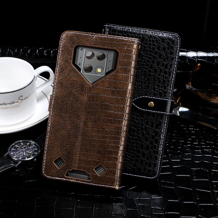 For Blackview BV9800 Pro idewei Crocodile Texture Horizontal Flip Leather Case with Holder & Card Slots & Wallet(Black) - More Brand by idewei | Online Shopping South Africa | PMC Jewellery | Buy Now Pay Later Mobicred