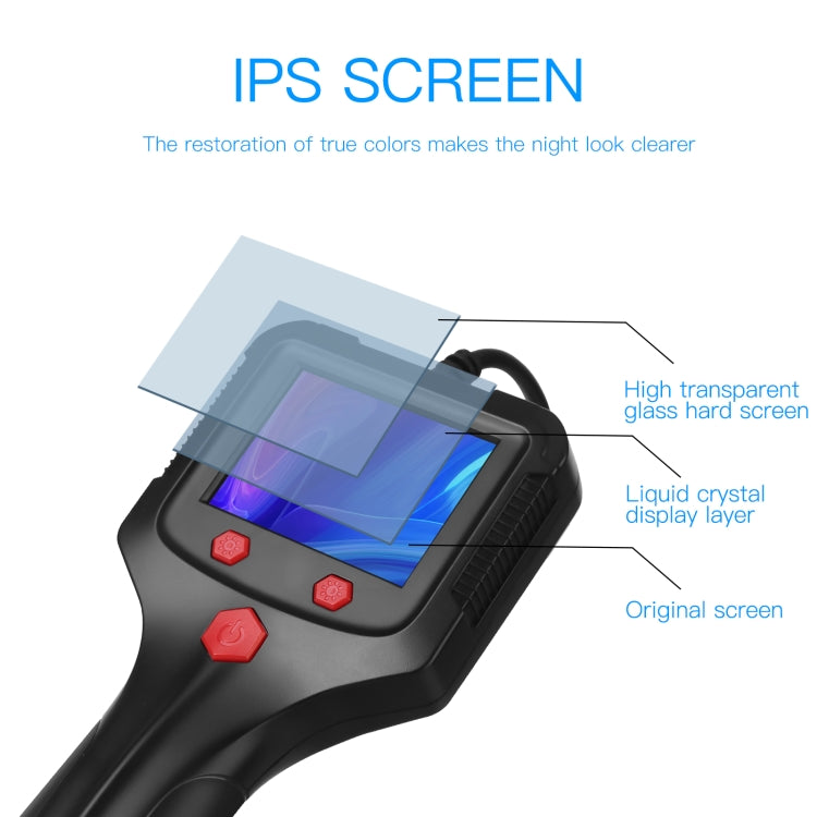 P100 8mm Side 2.4 inch HD Handheld Endoscope Hardlinewith with LCD Screen, Length:30m -  by PMC TechLife | Online Shopping South Africa | PMC TechLife | Buy Now Pay Later Mobicred
