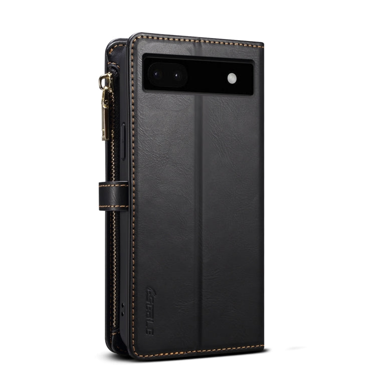 For Google Pixel 6a ESEBLE Star Series Lanyard Zipper Wallet RFID Leather Case(Black) - Google Cases by ESEBLE | Online Shopping South Africa | PMC Jewellery | Buy Now Pay Later Mobicred