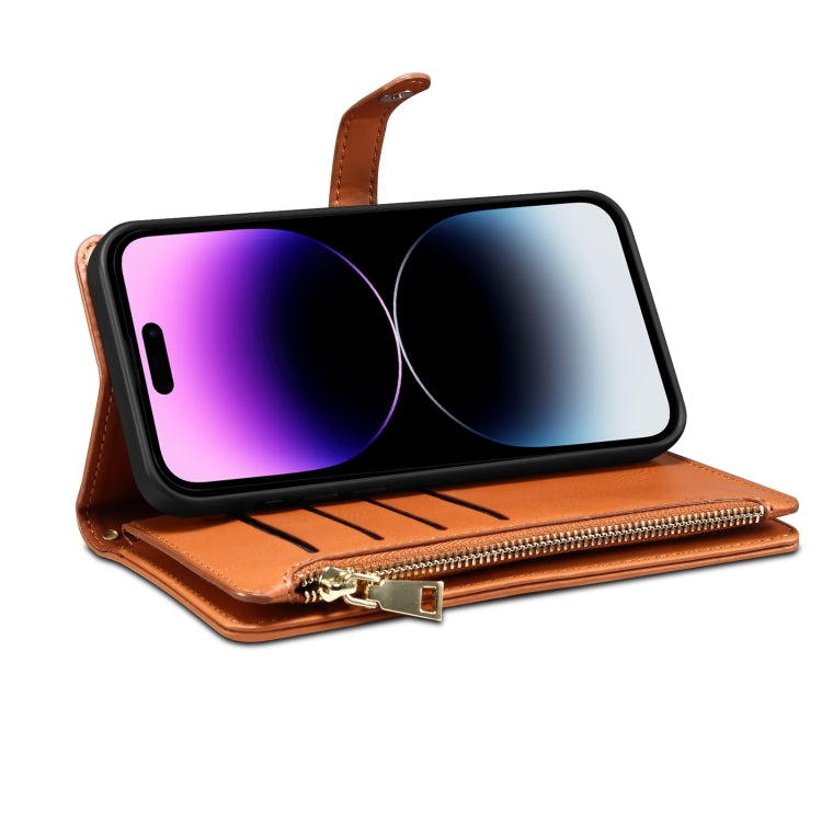 For Google Pixel 6 Pro ESEBLE Star Series Lanyard Zipper Wallet RFID Leather Case(Brown) - Google Cases by ESEBLE | Online Shopping South Africa | PMC TechLife | Buy Now Pay Later Mobicred