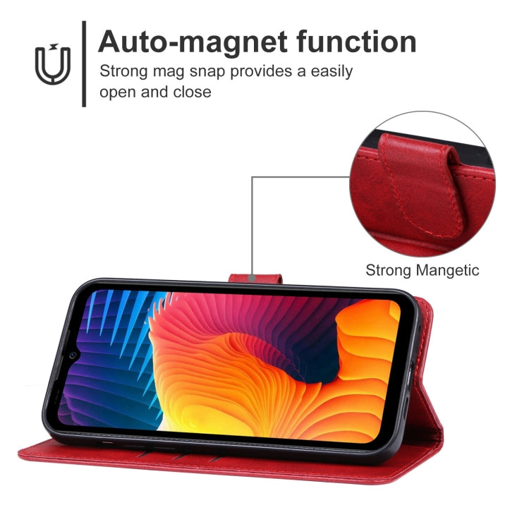 For Doogee V30 5G Leather Phone Case(Red) - Doogee Cases by PMC TechLife | Online Shopping South Africa | PMC TechLife | Buy Now Pay Later Mobicred