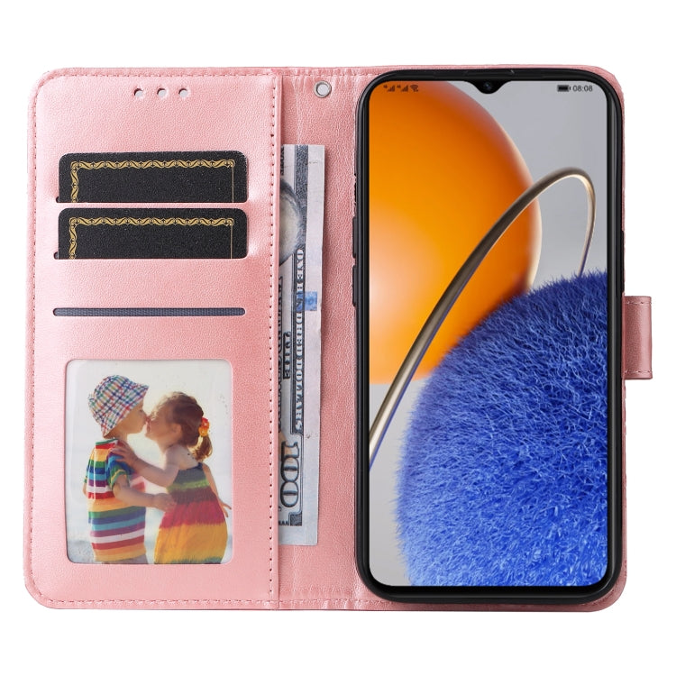 For Huawei nova Y61 Embossed Sunflower Leather Phone Case(Rose Gold) - Huawei Cases by PMC Jewellery | Online Shopping South Africa | PMC Jewellery