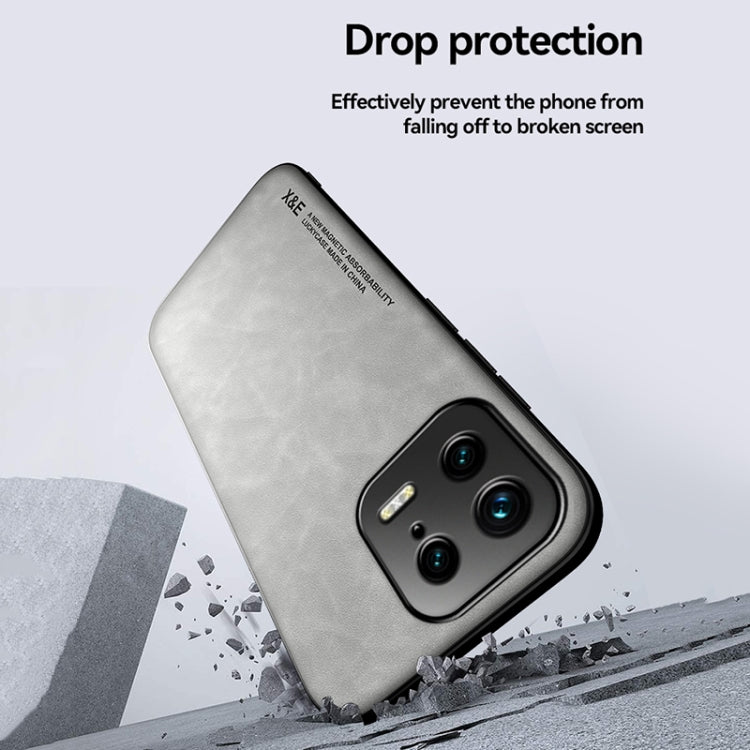 For Xiaomi 13 Skin Feel Magnetic Leather Back Phone Case(Blue) - 13 Cases by PMC TechLife | Online Shopping South Africa | PMC TechLife