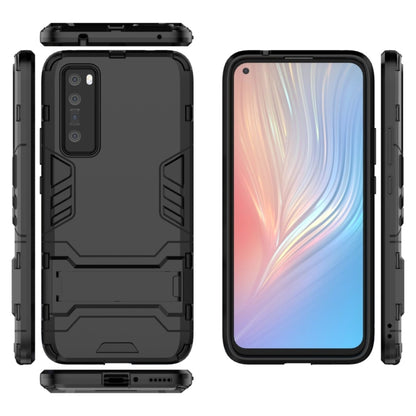 For Huawei nova 7 5G Shockproof PC + TPU Protective Case with Invisible Holder(Black) - Huawei Cases by PMC Jewellery | Online Shopping South Africa | PMC Jewellery