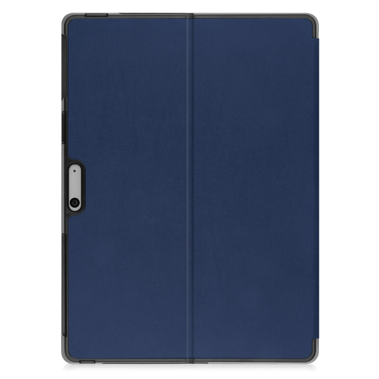 For Microsoft Surface Pro 9 Custer Pure Color Holder Leather Tablet Case(Dark Blue) - Microsoft by PMC TechLife | Online Shopping South Africa | PMC TechLife | Buy Now Pay Later Mobicred