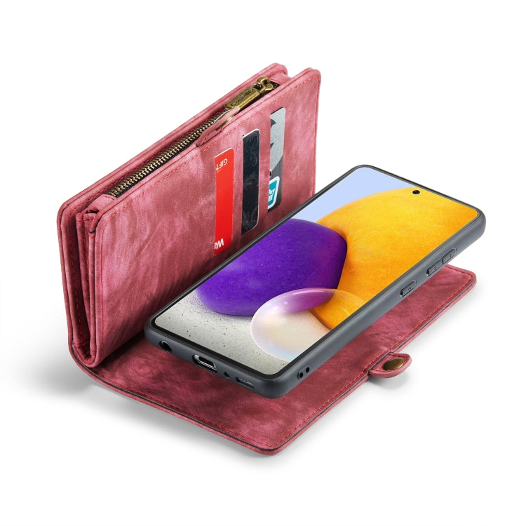 For Samsung Galaxy A51 CaseMe-008 Detachable Multifunctional Flip Leather Phone Case(Red) - free shipping - PMC Jewellery - Order now!