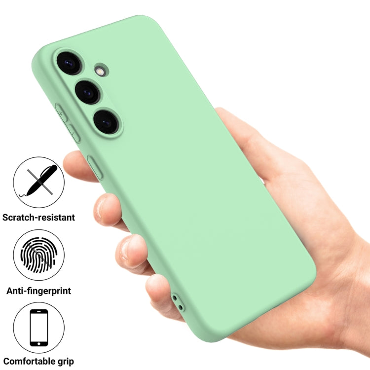 For Samsung Galaxy S25 5G Color Liquid Silicone Phone Case(Green) - Galaxy S25 5G Cases by PMC Jewellery | Online Shopping South Africa | PMC Jewellery | Buy Now Pay Later Mobicred