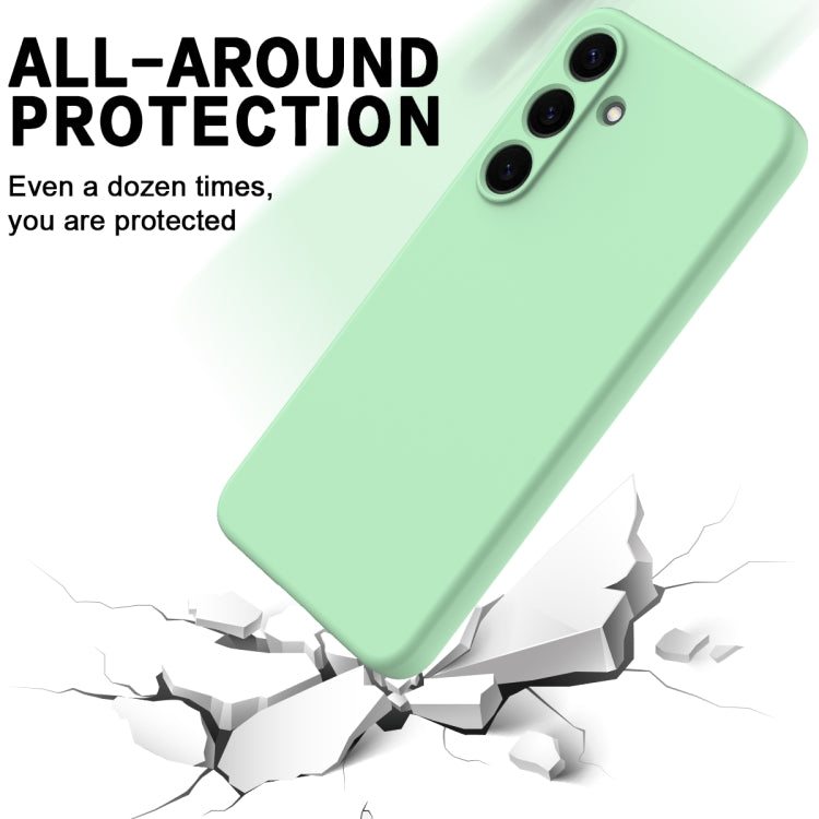 For Samsung Galaxy S25 5G Color Liquid Silicone Phone Case(Green) - Galaxy S25 5G Cases by PMC Jewellery | Online Shopping South Africa | PMC Jewellery | Buy Now Pay Later Mobicred