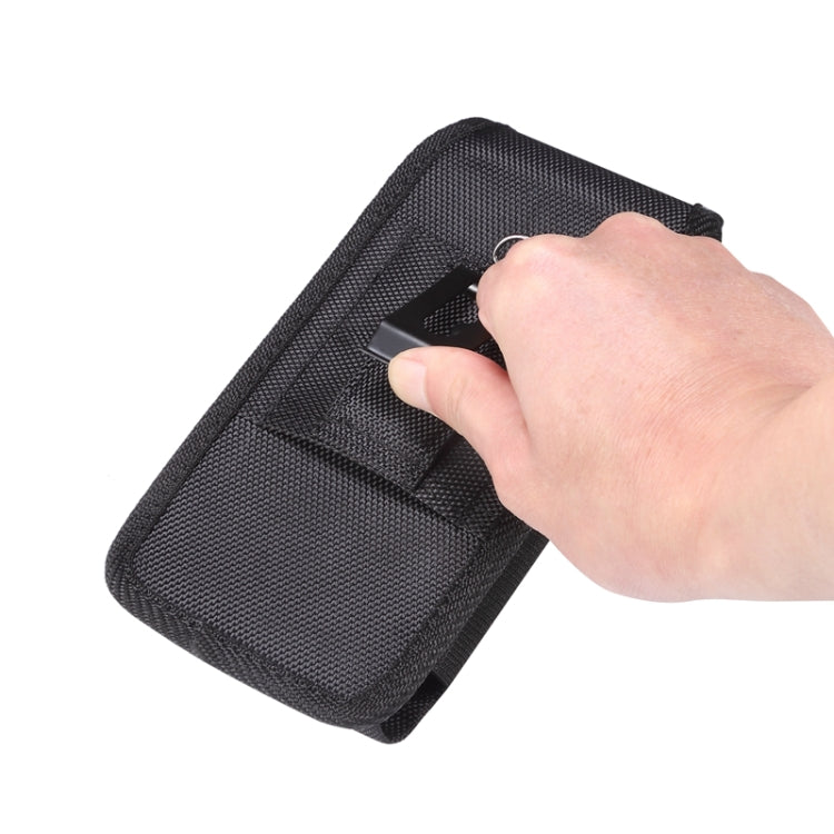 For 6.5-6.9 inch Smartphones Vertical Double Grid Oxford Cloth Phone Case(Black) - Cloth Bag by PMC Jewellery | Online Shopping South Africa | PMC Jewellery | Buy Now Pay Later Mobicred