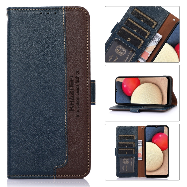 For Xiaomi Redmi Note 13 Pro 4G / POCO M6 Pro 4G KHAZNEH Litchi Texture Leather RFID Phone Case(Blue) - Note 13 Pro Cases by PMC TechLife | Online Shopping South Africa | PMC TechLife | Buy Now Pay Later Mobicred
