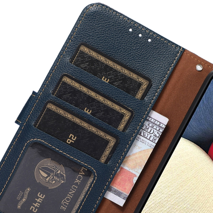 For Xiaomi Redmi Note 13 Pro 4G / POCO M6 Pro 4G KHAZNEH Litchi Texture Leather RFID Phone Case(Blue) - Note 13 Pro Cases by PMC TechLife | Online Shopping South Africa | PMC TechLife | Buy Now Pay Later Mobicred