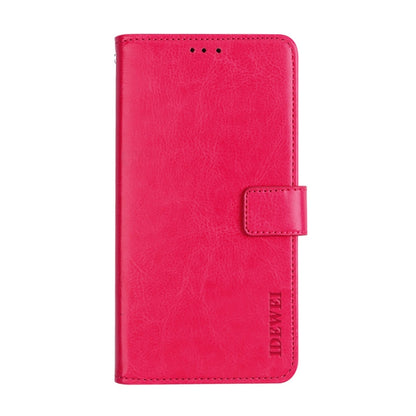 For Wiko Y50 idewei Crazy Horse Texture Horizontal Flip Leather Case with Holder & Card Slots & Wallet(Rose Red) - Wiko by idewei | Online Shopping South Africa | PMC Jewellery | Buy Now Pay Later Mobicred