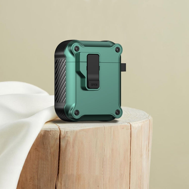For AirPods 1 / 2 Eagle Shockproof Earphone Protective Case with Switch(Green) - For AirPods 1/2 by PMC Jewellery | Online Shopping South Africa | PMC Jewellery | Buy Now Pay Later Mobicred