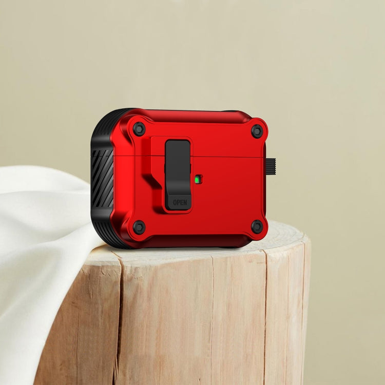 For AirPods Pro Eagle Shockproof Earphone Protective Case with Switch(Red) - For AirPods Pro by PMC Jewellery | Online Shopping South Africa | PMC Jewellery | Buy Now Pay Later Mobicred