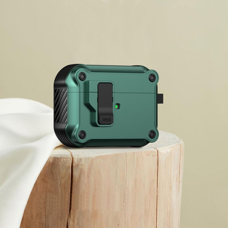 For AirPods Pro 2 Eagle Shockproof Earphone Protective Case with Switch(Green) - For AirPods Pro 2 by PMC Jewellery | Online Shopping South Africa | PMC Jewellery | Buy Now Pay Later Mobicred