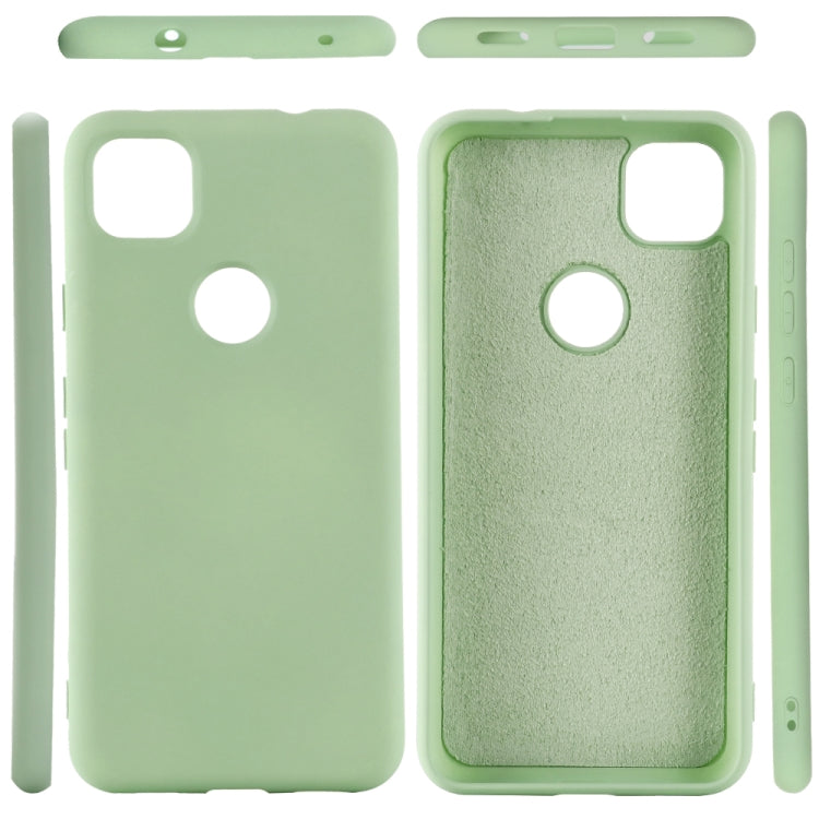 For Google Pixel 4a Pure Color Liquid Silicone Shockproof Full Coverage Case(Green) - Google Cases by PMC Jewellery | Online Shopping South Africa | PMC Jewellery