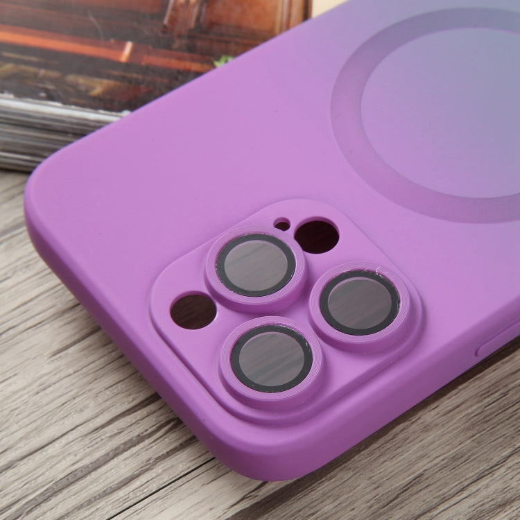 For iPhone 12 Liquid TPU Silicone Gradient MagSafe Phone Case(Purple) - free shipping - PMC TechLife - Order now!