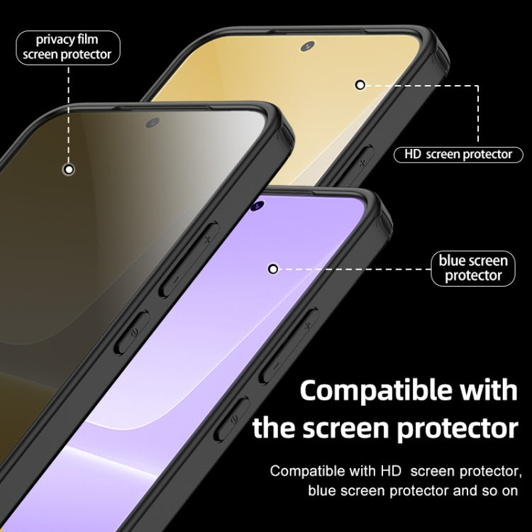 For Xiaomi 14 Armor Clear TPU Hard PC Phone Case(Matte Black) - Xiaomi Cases by PMC Jewellery | Online Shopping South Africa | PMC Jewellery